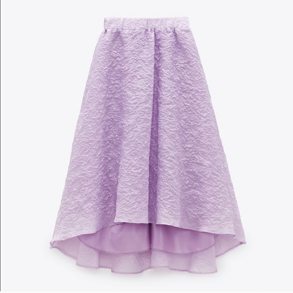 ZARA Limited edition asymmetrical skirt color lilac peplum bloggers favorite - Picture 13 of 16